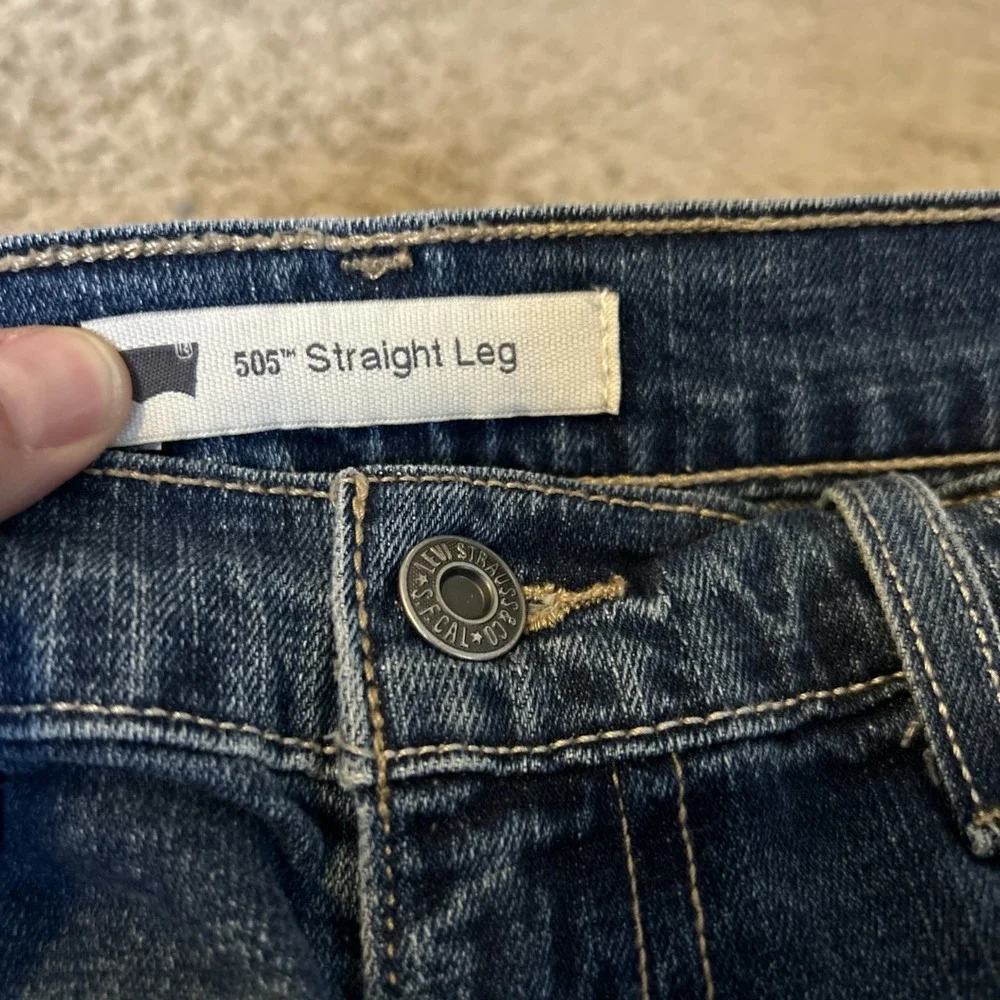 Levis‎ 505 Jeans Mens 29x30 Blue Straight Leg Medium Wash Fade Denim Pants
